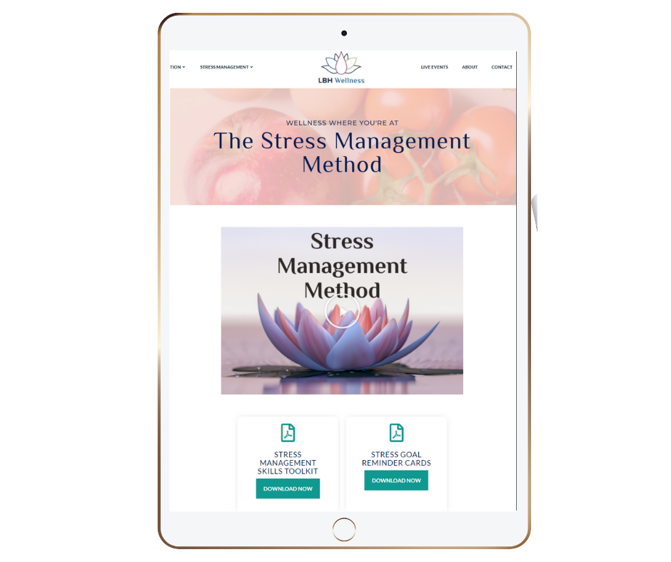 Mockup of Stress Management Method